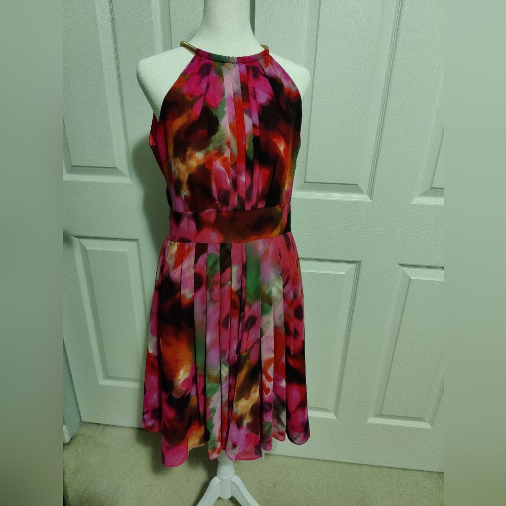 Eliza J Watercolor Fit and Flare